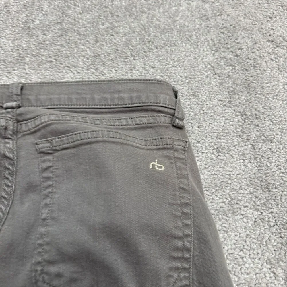 Rag & Bone The Dre Slim Boyfriend Denim Jeans Womens 24 Aged Sage Gray Stretch